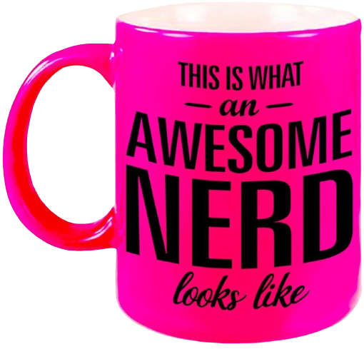 pink nerd mug