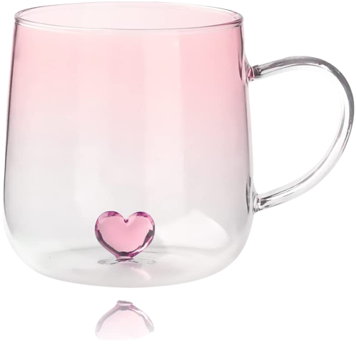 transparant pink mug