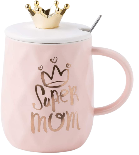 pink supermom mug